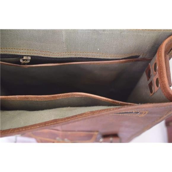 Leather 11 Inch Sturdy Leather satcel Ipad Messenger Bag for men and women - Picture 5 of 7